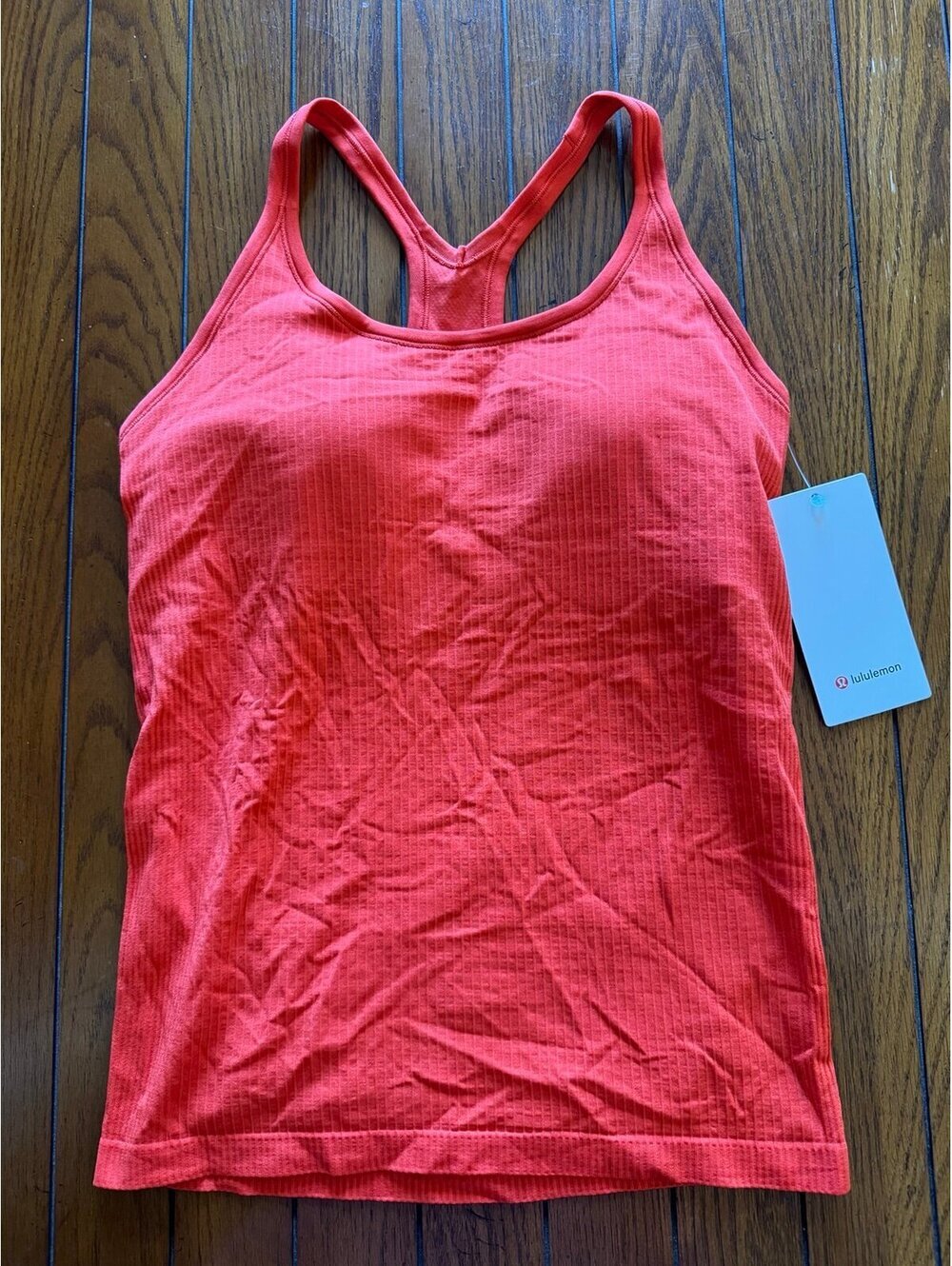 Lululemon Ebb to Street Tank Padded Cherry Ember Size 10 NWT